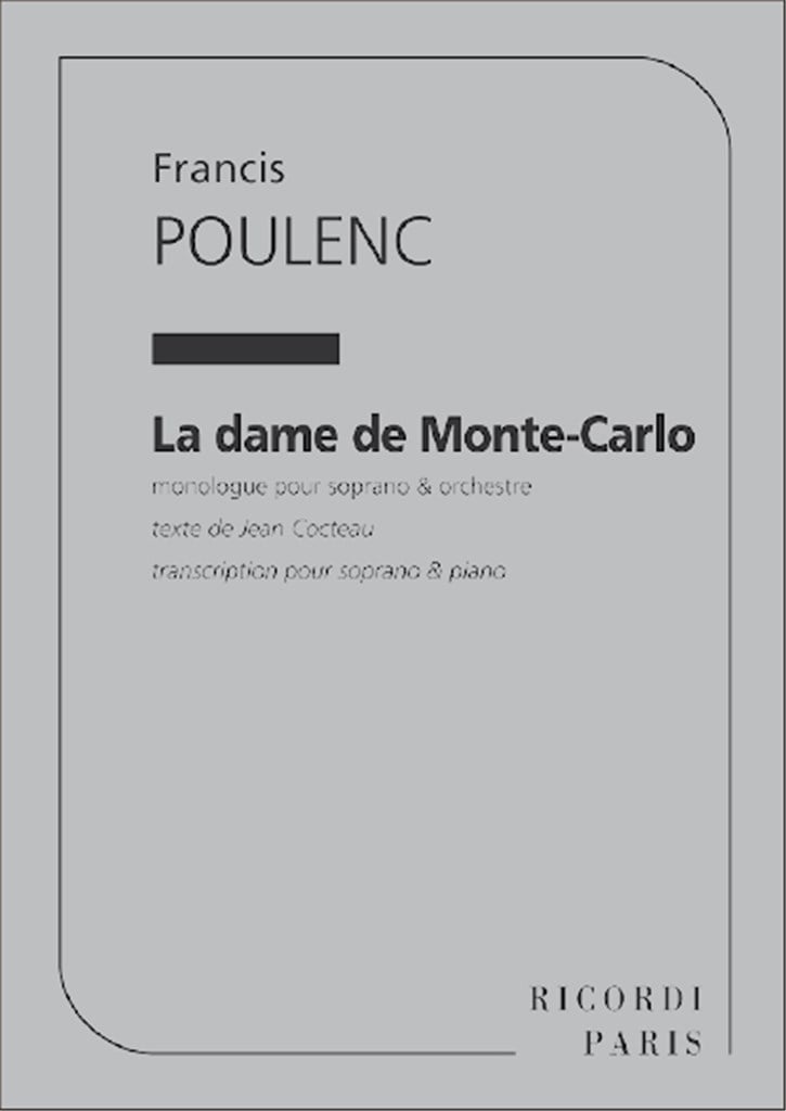 Dame De Monte-Carlo Chant Et Piano